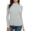 Damen Langarm-Tops mit Stehkragen, Basic-Stretch-Leichtgewicht-Unterhemden 1