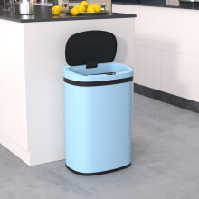 Poubelle sans contact en acier inoxydable de 13 gallons