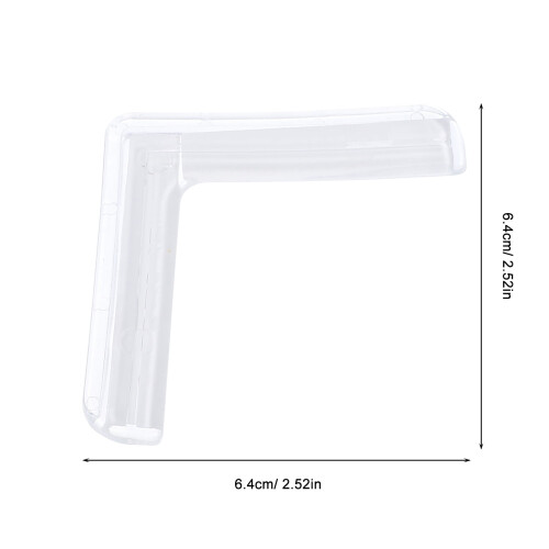 Bare de colț pentru mobilă din silicon, transparente, albe, 10 buc. 1