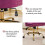 Silla de tocador de terciopelo morado con base de metal dorado. 4