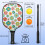 Σετ κουπιών Pickleball από fiberglass με λουλούδια και 2 μπάλες και τσάντα – Συμβατό με 4