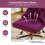 Silla de tocador de terciopelo morado con base de metal dorado. 2