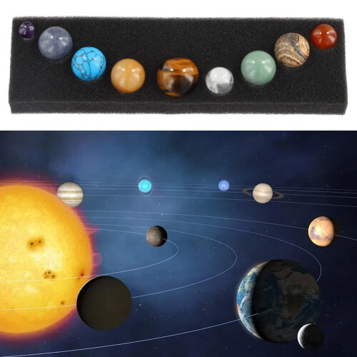 Σετ σφαιρών GX με κρυστάλλινες πέτρες The Nine Planets Solar Decor U G1KD E9K7 1
