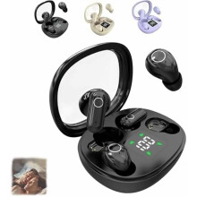 2026 Ultra Mini Auriculares Bluetooth (Paquete de 2), Auriculares semi-intraurales para dormir con pantalla LED y micrófono con cancelación de