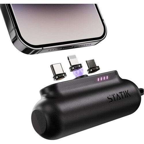 Φορητός φορτιστής Snap-N-Charge Mini Powerbank, φορητός φορτιστής μπαταρίας Compact Powerbank