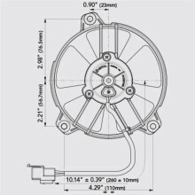 5.20inch Electric Fan Pusher Style Low Profile 307 CFM 5 Paddle Blades for SPAL 30103013 VA31-A101-46S