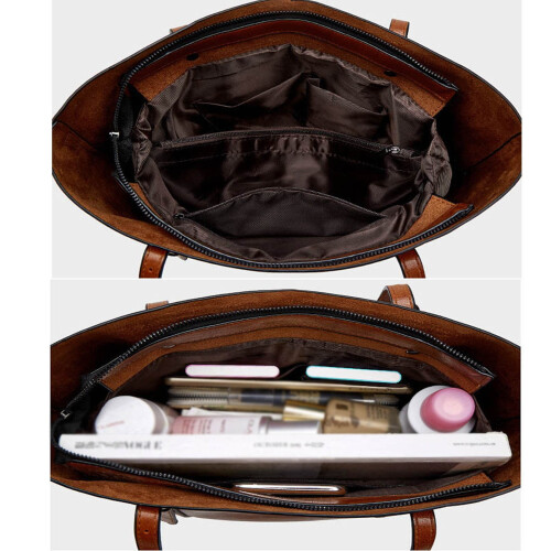Große Designer-Damenhandtasche aus Leder 2