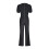 Macacão jeans feminino casual de pernas largas 4