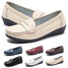 Árasáin Chompord Clasaiceacha do Mhná Bróga Loafers Gnó Ócáideacha le Tacaíocht Áirse Loafers Penny Sleamhnáin Ar Bróga Gléasta Árasáin