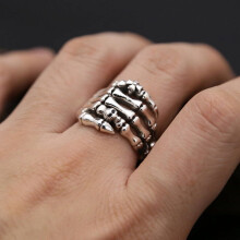 Retro punk ringenset voor dames, zilverlegering, met dierendesign.