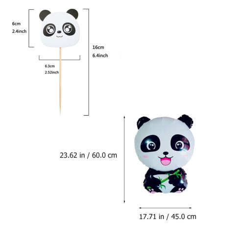 Panda mintás latex lufik születésnapi parti dekoráció 35 db 1