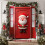 Capa de porta com gnomo natalino vermelho de 71x35 polegadas – Cenário festivo, compatível com portas padrão. 6