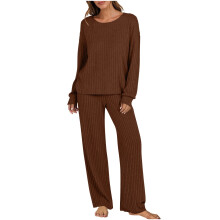 Tacar Pijamas Bog Viscose as Bambú do Mhná Éadaí Lounge Muinchille Fada Bríste Cosa Leathana Tacar Éadaí Baile S-2XL