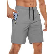 Pantalones cortos deportivos de entrenamiento para hombre de 9 pulgadas, de secado rápido, ligeros, informales, para verano y senderismo, con 3