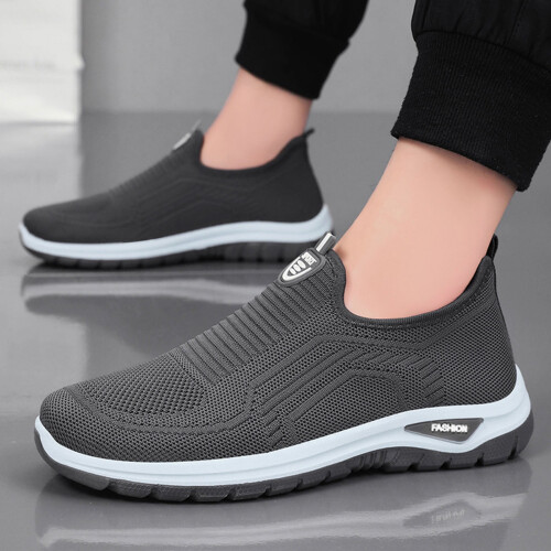 Graue Herren-Sneaker aus Mesh, Größe 42 1