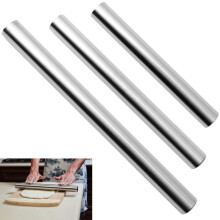 Rodillo de acero inoxidable Limei con superficie antiadherente, perfecto para hacer pasta, galletas, ravioles y pizza.