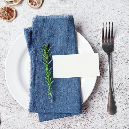 Lot de 12 serviettes de table en coton 43 x 43 cm