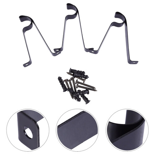 3 Pcs Holder Bracket Curtain Rod Brackets Affordable 2