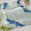 Set copripiumino matrimoniale verde salvia con stampa floreale e 8 lacci 4