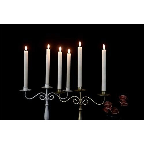 Flammenlose Spitzkerzen, echt aussehendes Wachs, flackernde LED, 2