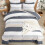 Gestreept microvezel dekbedovertrekset, queensize 3