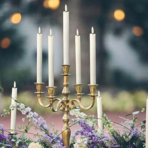 Flammenlose Spitzkerzen, echt aussehendes Wachs, flackernde LED, 1