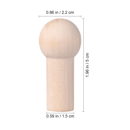 OUNONA8 piezas de ganchos de madera beige con tornillo 1