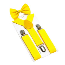GASTROPOD 2Pcs Child Suspenders Comfortable Elastic Band Suspenders for Child Fit for Kids Under 135cm Kids Suspenders 2.5x65cm,Yellow