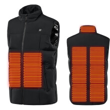 Heated Vest for Men, Heated Jacket for Women Men Outdoor Warm Clothing Heated for Riding Skiing Fishing Charging Via Heated Coat Black 5XL