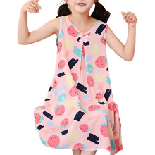 Girls Nightgowns Sleepwear Short Sleeve Pajama Dress Soft Princess Sleepshirt for 1-8 Years Kids