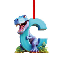 Jouluiset dinosauruskirjainkoristeet, 26-osainen akryylisetti