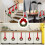 Mini couronne de Noël avec ruban rouge (lot de 6) 2