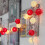 Φωτιστικό LED με θερμό λευκό μπαλάκι από rattan, 9,84ft/20Lights, με τροφοδοσία USB, για 7