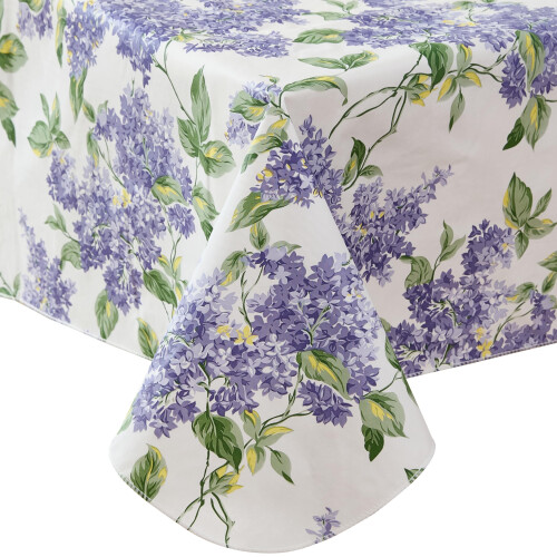 Lilac Fields Vinyl Tablecloth 60 x 120 in Rectangle 1