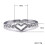 Anello da donna in argento a forma di cuore, taglia 8 2