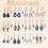 Designice alloy teardrop dangle earrings for women 20-pair 2