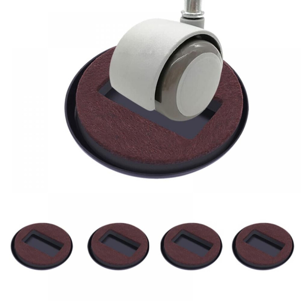 5Pcs Felt Caster Cups For Hardwood Floors Â Prevents Scratches, Compatible With Standard Casters 9110895512821