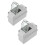 OUNONA DIN Rail Power Distribution Enclosure White ABS/PC 2 1
