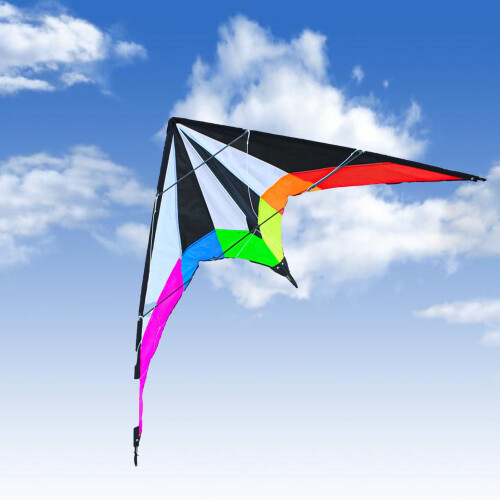 Pipa triangular grande e colorida com som, 1,2 m, para acrobacias (Tipo B) 2