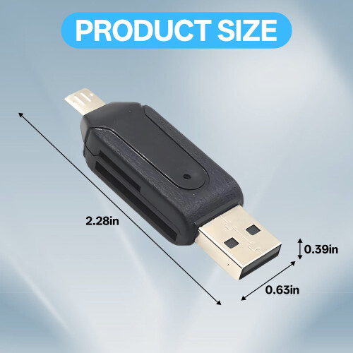 USB-C & USB2.0 Διπλή συσκευή ανάγνωσης καρτών για SD/MicroSD – Μεταφορά υψηλής ταχύτητας, 1