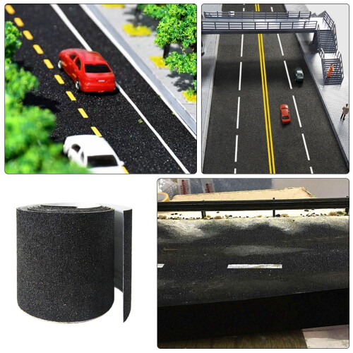1Roll of Street Τοπία Τοπίο Δρόμος Μινιατούρα Δρόμος Αρχιτεκτονική Κτίριο DIY Δρόμος 1