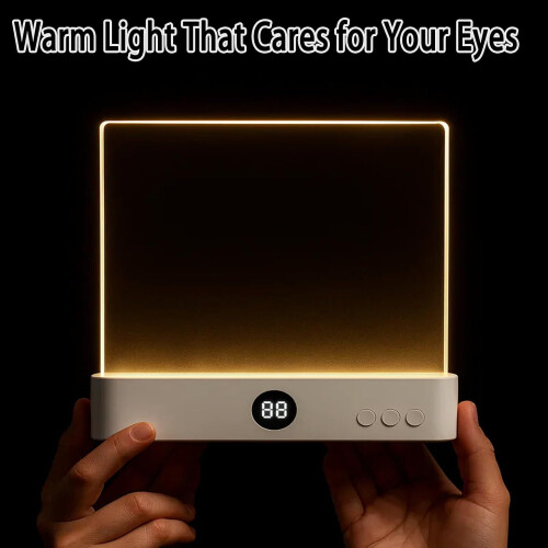 LED Glow Panel Leeslamp – Oplaadbaar, 3 kleuren, 2