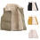 Gilet imbottito per bambini foderato in pile, verde oliva 4
