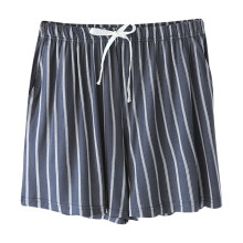Randiga pyjamasshorts med fickor för kvinnor, mjuka, andningsbara, justerbara, dragsko i midjan, lös passform, loungepyjamas M-2XL