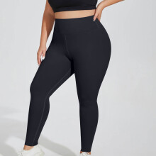 Női plus size jóga leggings, egyszínű, rugalmas fitnesznadrág, kompatibilis a Peach csípőhöz, kompressziós és hétköznapi, szűk szabású