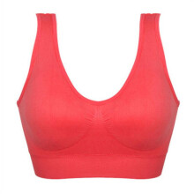 Ademend ondergoed, sportbeha's, yogabeha's, mooie, jonge, outdoor, naadloze, effen beha voor vrouwen, fitnessbeha's, tops, maat S-3XL, rood