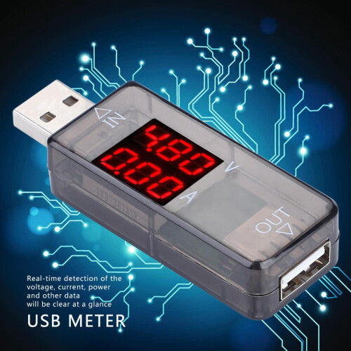 Έγχρωμος μετρητής βατ με οθόνη LCD USB, δοκιμαστής πολυμέτρου USB2.0, για ανίχνευση 1
