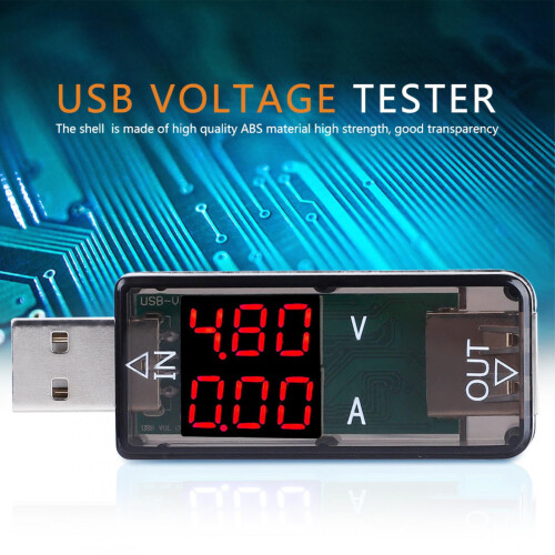 Έγχρωμος μετρητής βατ με οθόνη LCD USB, δοκιμαστής πολυμέτρου USB2.0, για ανίχνευση 2