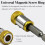 Universal Magnetizer/Demagnetizer Tool Set for 1/4" (6.35mm) Screwdrivers, Magnetic Ring Bits, Yellow (3 pcs) 2