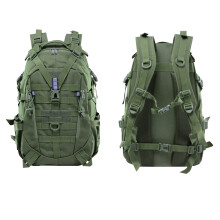 Camouflage High-Capacity Functional Backpack with Hip Belt, Water-Resistant, for Hiking & Climbing – Green
